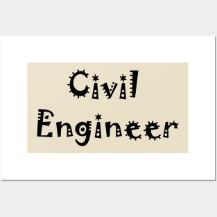 Best Civil Engineer T-shirts Posters and Art